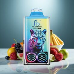 Fumot Leopard 40K Puffs Wegwerf-Vape Schwarz-Drachen-Eis – 700mAh, Dual Mesh, Typ-C