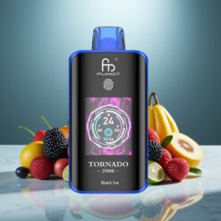 Fumot Tornado 25000 Puffs HD Schwarz-Eis mit 20ml & Typ-C
