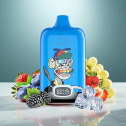 Fumot Tornado Digital Box 12000 Puffs Erdbeer Traube 20ml Typ-C 550mAh