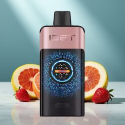 IGET ONE 12000 Züge Wegwerf-Vape mit Erdbeer-Geschmack, 2700 mAh, Dual-Mesh