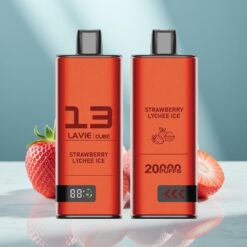 Lavie Cube 20000 Puffs Einweg-Vape Erdbeer-Litschi-Eis (28ML, 5% Salt Nic)
