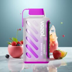 VOZOL Gear Power 20000 Züge S.i.L.C. Tech Dual Mesh Coil Kirsch-Beere-Eis