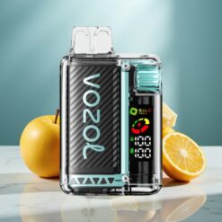 VOZOL Vista 20000 Züge wiederverwendbar mit 650mAh Akku, 2% Nikotin, OLED Display & S.i.L.C Tech Doppel-Mesh Coil – Sauereis Apfelgeschmack