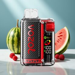 VOZOL Vista 20000 Züge wiederverwendbar mit 650mAh Akku, OLED Display & Himbeer-Wassermelone Geschmack, TPD-konform